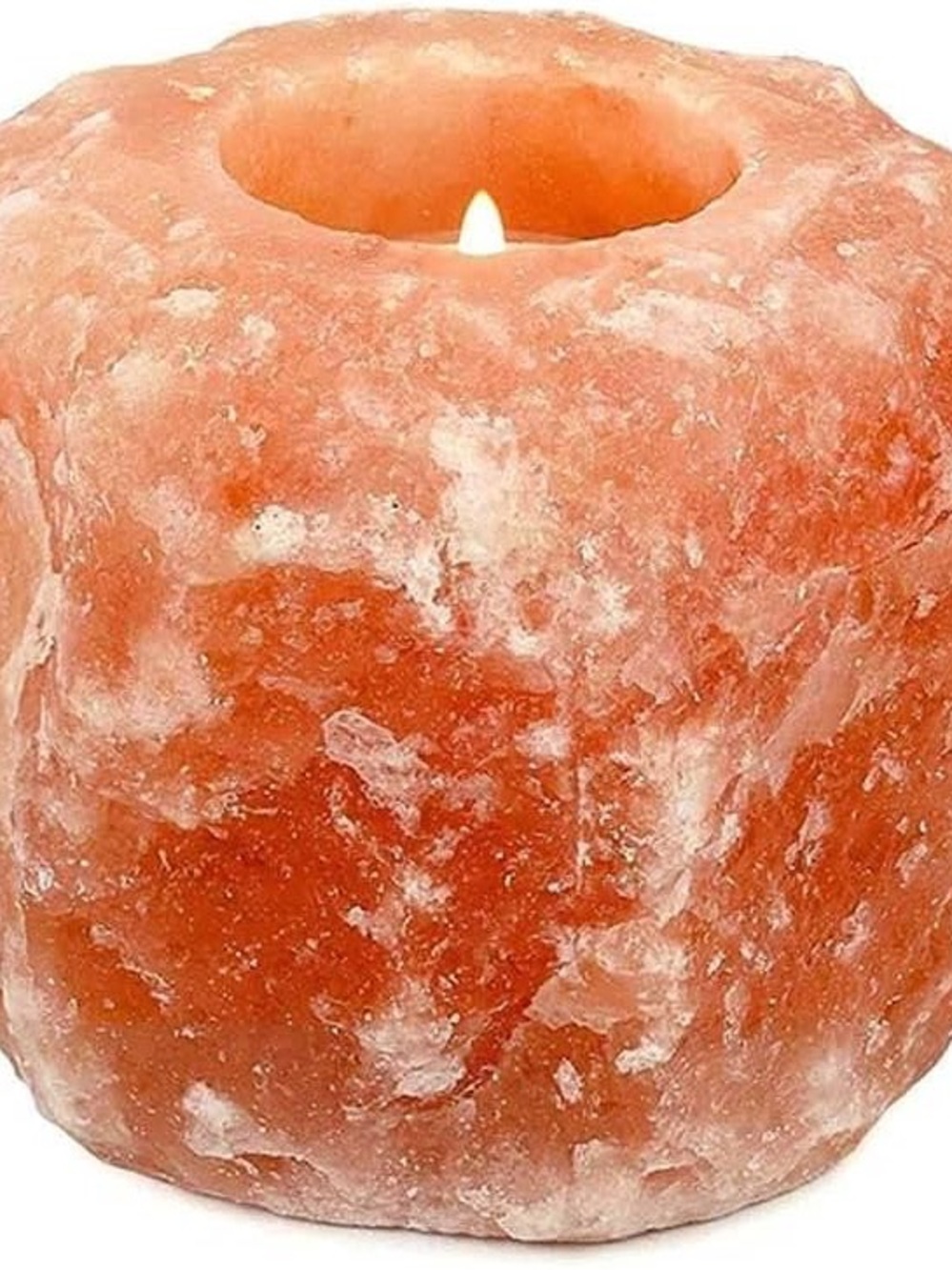 Set of 3 Mockins Pink Salt Chrystal Tea Light Natural Shape